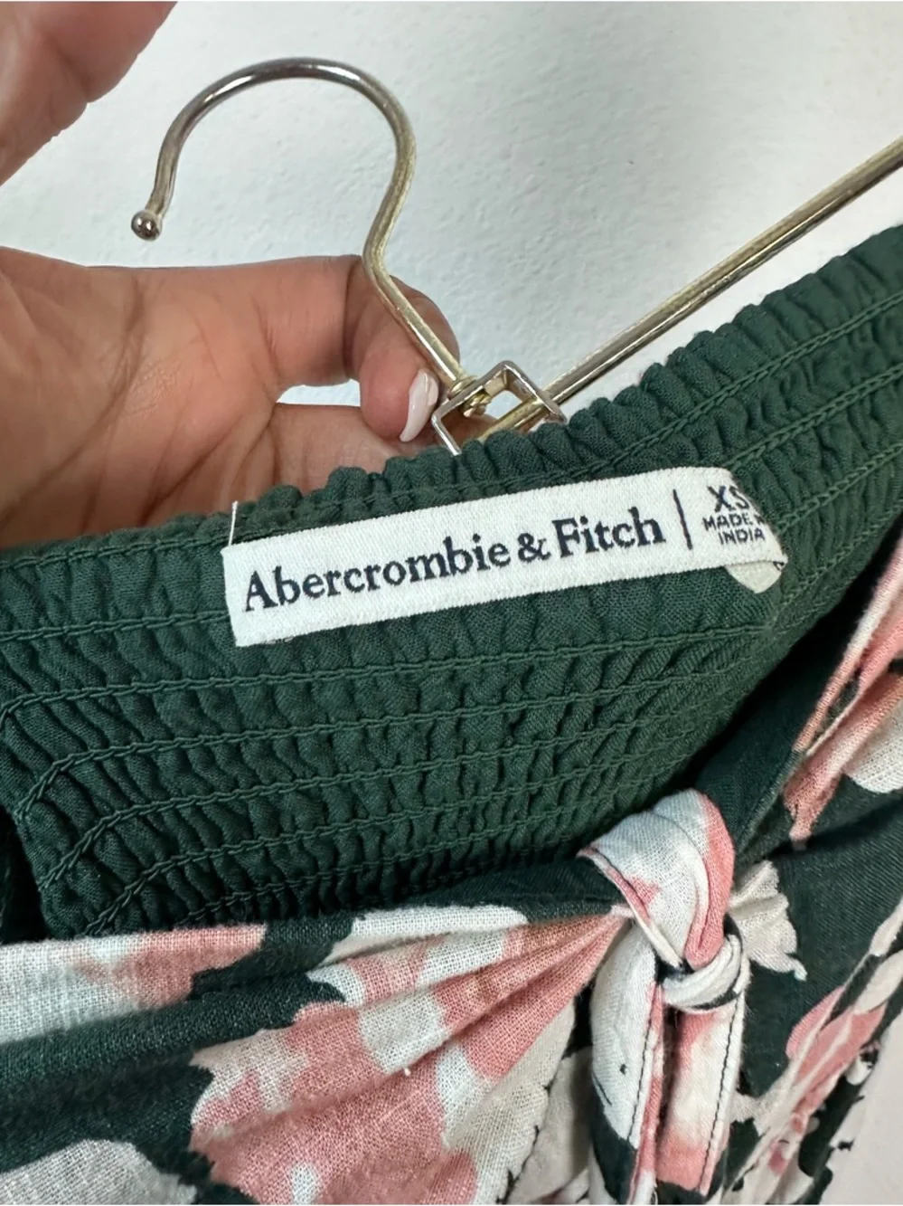 Abercrombie & Fitch Knotted Halter Maxi Dress Cutout Strapless Floral Size XS